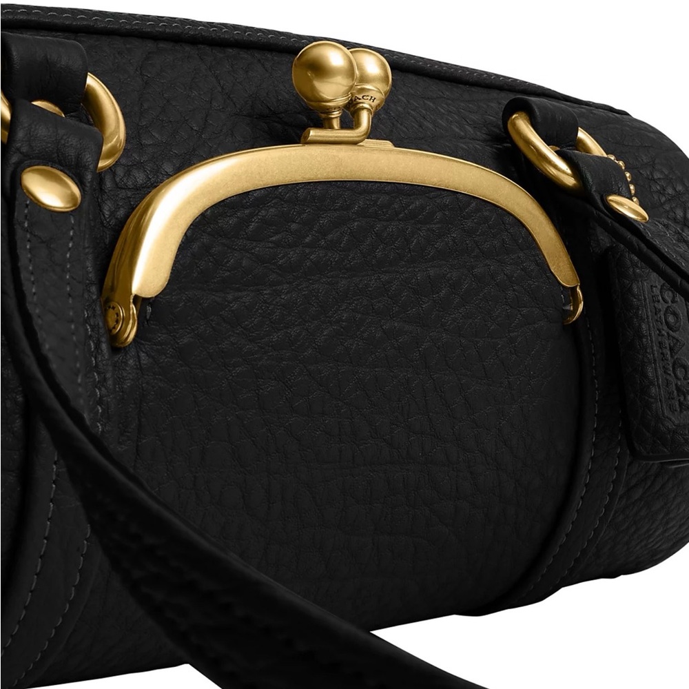 COACH
Originals Kisslock Medium Pebble Leather Barrel Shoulder Bag 28 - Picture 4 of 8